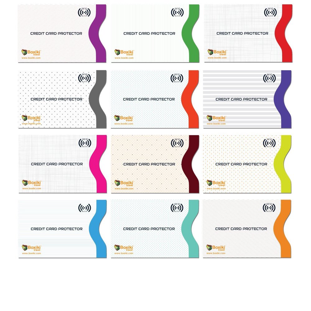 RFID Blocking Sleeves, Set With Color Coding Identity Theft