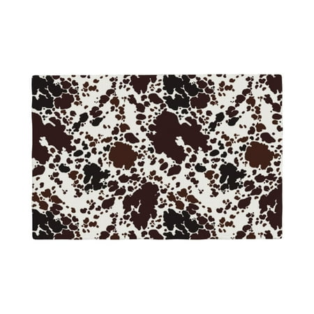 

Placemats Set of 4 Cow Skin Heat Resistant Non - Slip Place mats Waterproof table mat for Kitchen Dining-6片装