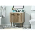 thumbnail image 4 of Elegant Decor Cyrus 30" Aluminum MDF Single Bathroom Vanity in Natural Oak, 4 of 5