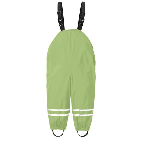 Kids Rain Pants,Toddler Rain Bib Pants Windproof Waterproof Mud Jumpsuit Boys Girls Rain Clothes Outdoor Overall,Girls Rain Pants,Green,116