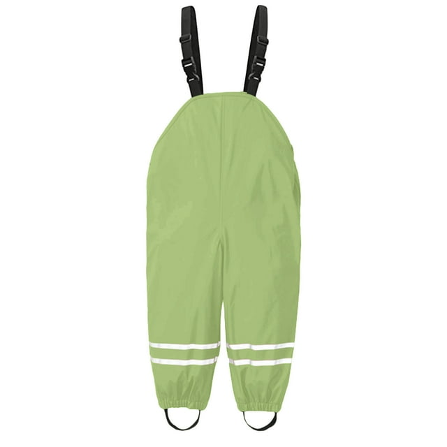 MIASHUI Salopette Imperméable pour Enfants, Vêtement de Pluie Résistant pour l'Extérieur, Vert, 1-3 Ans