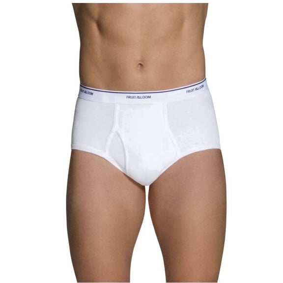 Fruit of the Loom Men's Classic White Briefs 100% Cotton Underwear 3 Pack