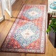 thumbnail image 2 of SAFAVIEH Tucson Otis Traditional Machine Washable Runner, 2'6" x 12', Beige/Blue, 2 of 8