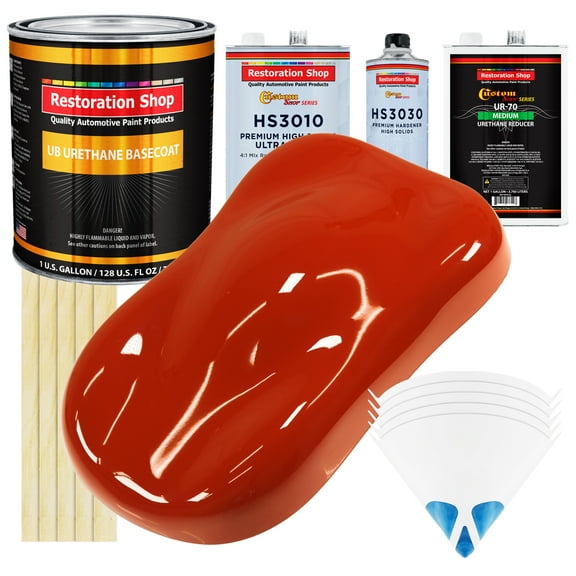 Hot Rod Red Premium Gallon Kit URETHANE BASECOAT Car Auto Paint Kit