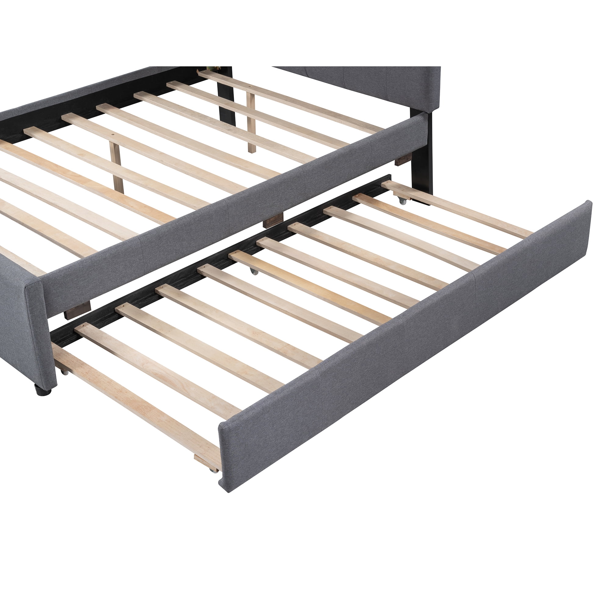 Euroco Line Full Size Upholstered Platform Bed for Kids, -