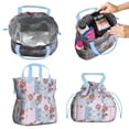 thumbnail image 2 of Pioneer Flower Drawstring Lunch Bag Women - Drawstring Lunch Bag Insulated for Work Office - Stain-Resistant Large Lunchbags for Women with Multi-Pockets, 2 of 6