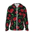 thumbnail image 1 of Fotbe Cherry Chaqueta con Protección Solar UPF 50+ para Hombre y Mujer, Camisa con Capucha y Bolsillos-Large, 1 of 7
