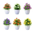 thumbnail image 3 of Plantas artificiales Billuyoard Bonsai de flores maceta falsa Rojo naranja, 3 of 6