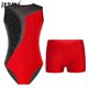 thumbnail image 2 of Niños Niñas brillantes diamantes de imitación Ballet Biketard traje de baile gimnasia Ballet Jersey camiseta sin mangas leotardo mono con pantalones cortos conjunto, 2 of 5