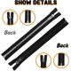 thumbnail image 2 of Cremalleras metálicas separables de 30 cm, cremalleras metálicas negras, deslizador de cremallera para chaquetas, 2 piezas, 2 of 4