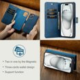 thumbnail image 5 of Allytech Wallet Case for iPhone 15 Plus with 3 Card Slots & Cash Pocket, 2 in 1 Detachable Strong Magnetic Case, Retro PU Leather Shockproof Magnetic Clasp Slim Protective Shell - Blue, 5 of 8
