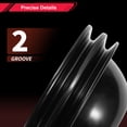 thumbnail image 4 of Polea de bomba de agua para Chevy Big Block 396 427 454 1965-1968 SWP Doble Ranura Corta 2 Ranuras Duradera 1 Pc Negra, 4 of 6