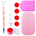 thumbnail image 1 of Kit de herramientas de pintura de diamantes, accesorios de arte, herramientas, pegamento, arcilla, puntas de taladro desmontables, 1 of 9