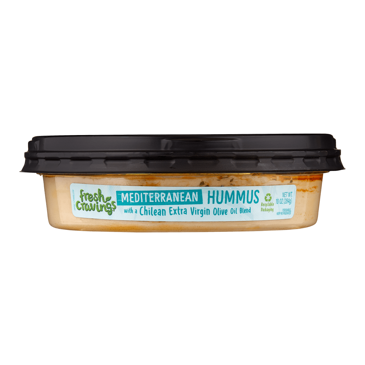 Fresh Cravings Mediterranean Hummus Dip, 10 oz. Plastic Tub, Gluten-Free, 2 Tbsp (32g), Contains: Sesame