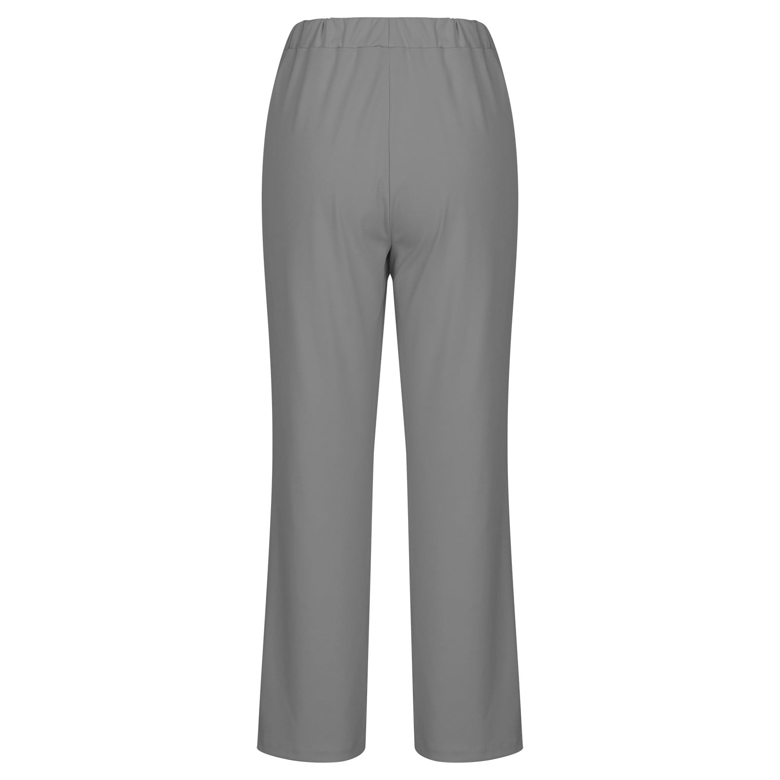 Womens Baggy Tapered Pants Casual Solid Elastic Waist Wide