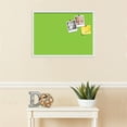 thumbnail image 3 of PinPix ArtToFrames 26x18 Custom Cork Bulletin Board Green Chevron   Poster Board Has a Fabric Style Canvas Finish, Framed in Satin White Frame (PinPix-518), 3 of 5