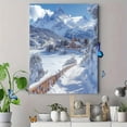 thumbnail image 4 of Qisvanset Framed Canvas Wall Art 12x16 Inch Snow Mountain Panoramic Nature Living Room Wall Art, 4 of 5