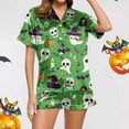 thumbnail image 6 of Womens Pajama Sets Comfortable Halloween Print Short Set Everyday Wear Sleepwear Loungewear Nightwear Nightclothes Homewear, 6 of 7