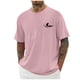 thumbnail image 1 of Camisetas de Manga Larga para Hombre Impresión de Algodón Cuello Redondo Moda Casual Camiseta de Manga Corta, Top de Verano Suave, 1 of 6