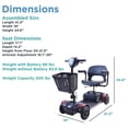 thumbnail image 2 of Journey Adventure Mobility Scooter, Electric Motorized Travel Scooter for Seniors, Red, 2 of 7