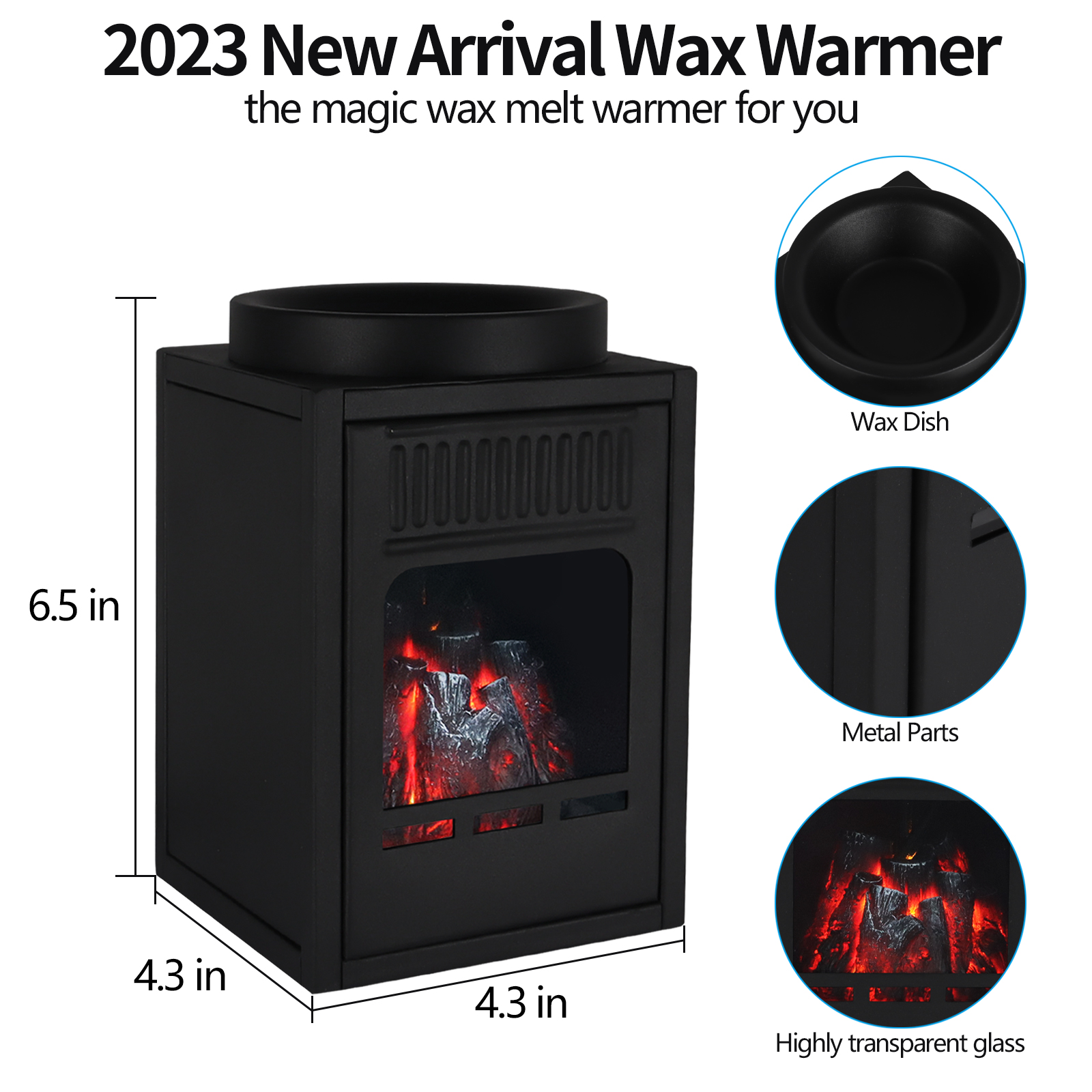 Kobodon Electric Oil Burner Wax Melts Burner Warmer Melter Fragrance Oil Burner for Home Office Bedroom Living Room Gifts DecorBlack