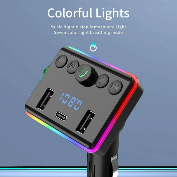 HBYJLZYG Car Accessories Bluetooth Transmitter Wireless Radio Adapter Car Kit with Usb Charging Car Charger Mp3 Player