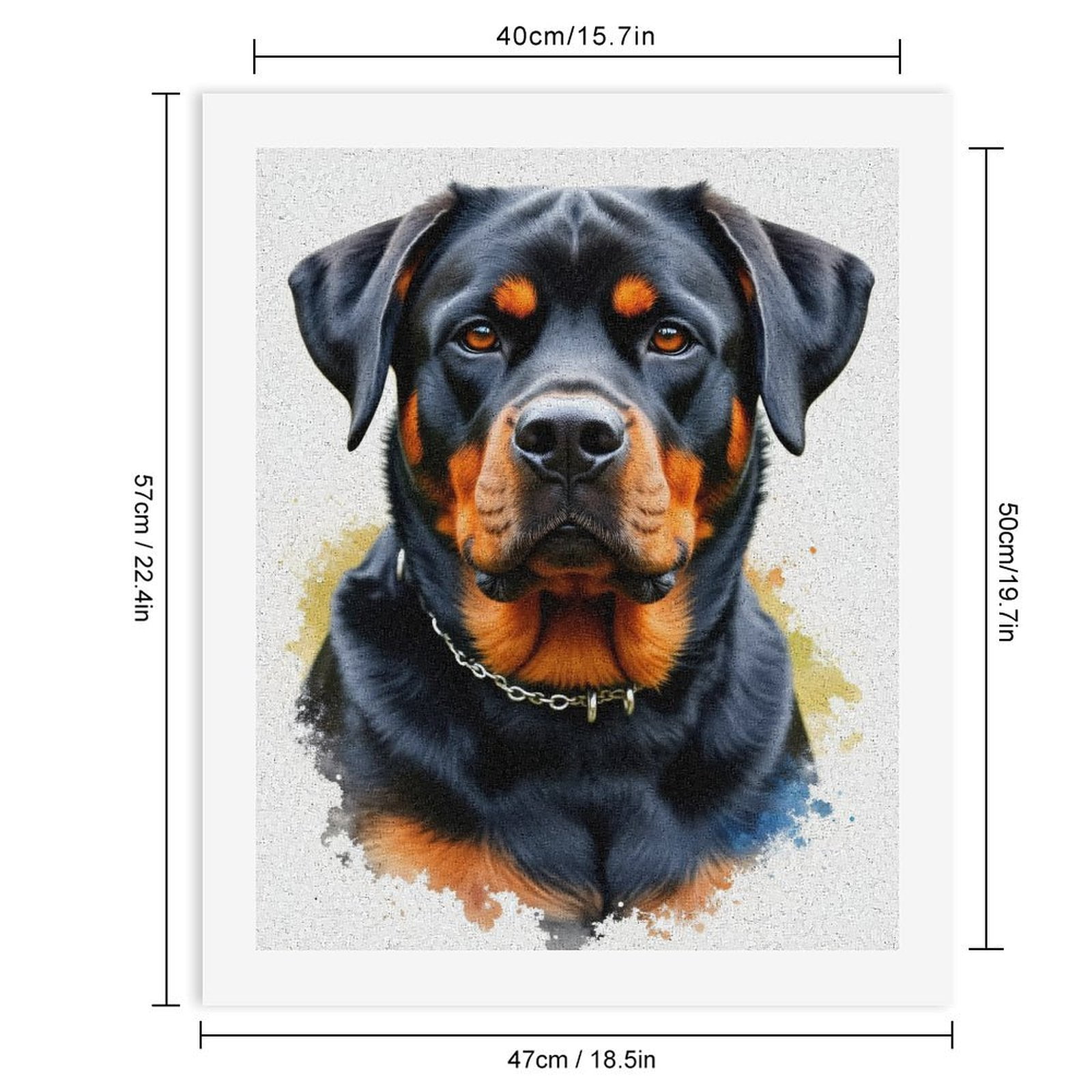 Paint By Numbers Kit for Adults Beginner - DIY Majestic Canine Portrait Art Canvas Painting Kits for Adults, Frameless Paint By Number for Adults for Home Wall Decor 16x20 Inch