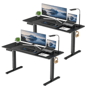 CONCETTA Electric Standing Desk, 63''x24'' Height Adjustable Desk, Home Office Desk with Electric Lift, Sit Stand Desk Workstation for Home Office, Black