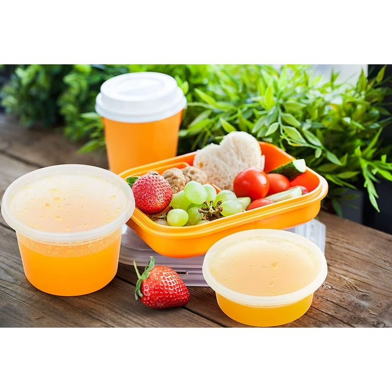Healthy Packers Extra Thick Food Storage Containers with Lids (16oz - 24  Pack) - Great for Slime - Deli Pint Cups - Soup Containers | Microwave