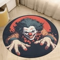 thumbnail image 6 of Psychedelic Clown Joker Round Carpet Circle Rug Outdoor Patio Area Rug Washable Large Area Rugs Hallway Room Decor Fitness Mats, 6 of 8