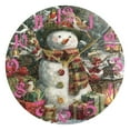 thumbnail image 5 of Wobogo Christmas Themed Snowman Wall Clock 10in Silent Mechanism Battery Operated Retro Style for Living Room Bedroom and Kitchen Black Pointer, 5 of 10