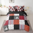 thumbnail image 2 of Feelyou Rugby Sports Lover Bedding Comforter Set 7pcs, Hippie Patchwork King Bedding Sets, 2 of 8