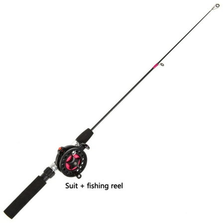 Lightweight Retractable Short Winter Ice Fishing Rod Fishing Reel