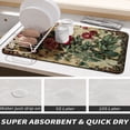 thumbnail image 2 of SPXUBZ Classic Floral Coffee Mat for Coffee Bar, Super Absorbent Coffee Maker Mat, Kitchen Counter Drying Mat, Non Slip Countertop Protector, Quick Dry Dish Drying Pad, 2 of 5