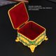 thumbnail image 3 of Joyero De Metal Vintage, Caja De Almacenamiento Organizadora De Baratijas, Organizador De Joyas Clásico, Caja De Almacenamiento De Joyas Con Patrón De Rosa Para Anillos,, 3 of 7