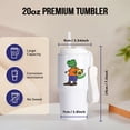 thumbnail image 2 of 3dRose, Cute Funny Unique Trex Dinosaur and backpack Back to School , 20oz Tumbler, 2 of 5