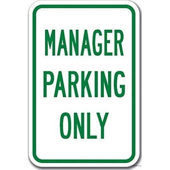 Restriction Caution Tin Sign/Manager Parking Only Metal Sign/Garage Parking Yard Aluminum Sign 8x12 inches