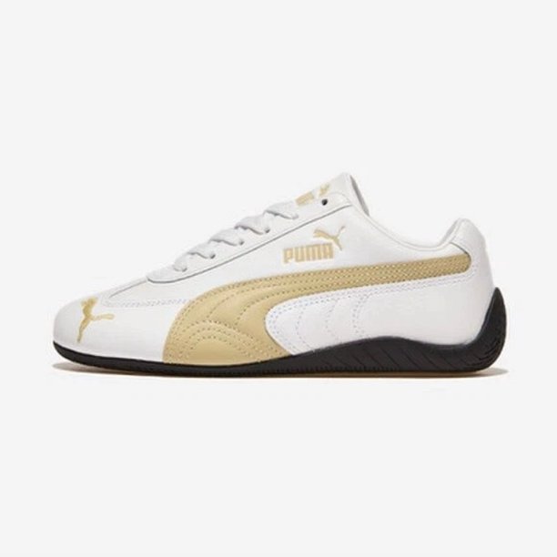 New PU & MA Speedcat Leather Shoes - White/ Toasted Almond (PKI40160301)