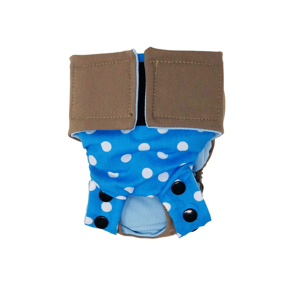 Barkertime Sky Blue Polka Dot Dog Diaper Snappy