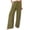 Army Green, variant on YIFUNIN Women's Summer Cotton Linen Wide Leg Pants with Button Detail & Elastic Waist, Loose Palazzo Casual Trousers with Pockets,Army Green L