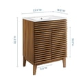 thumbnail image 2 of Tocador de baño Modway Render con lavabo blanco nogal, 60 cm, 2 of 8