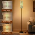thumbnail image 2 of Floor Lamp for Living Room Bedroom Office with 3 Color Temperature LED Bulb Psychedelic checkerboard mosaic ornament Visually Modern Standing Lamp, Dimmable Corner Floor Lamp with Remote, 2 of 5
