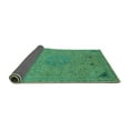 thumbnail image 2 of Ahgly Company Indoor Round Abstract Turquoise Blue Modern Area Rugs, 5' Round, 2 of 4