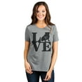 thumbnail image 2 of Love Bulldog Women's Fashion Relaxed T-Shirt Tee Heather Gray Large, 2 of 3