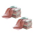 thumbnail image 1 of Oleegame 2PC Ten Dollar Items 10PCS Absorbent Clean Cloth Wiping Rag Dish Towel Home Kitchen Wipe Corals Pink, 1 of 9