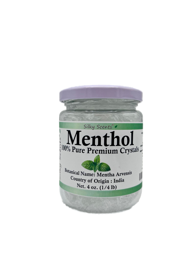 4 oz Premium Menthol Crystals 100 Pure Organic and Natural in Glass