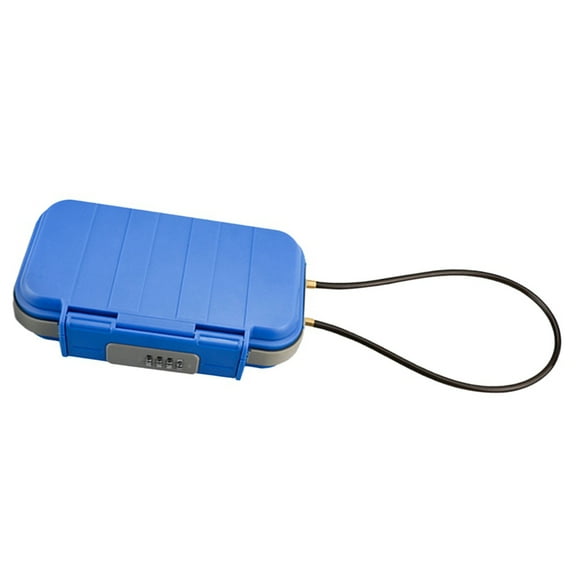 Portable Safe BoxTravelSafe Box Large Capacity Security Lockbox Code Waterproof Key Lock Box with Removable Cable Handle