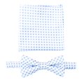 thumbnail image 4 of Scott Allan Boys to Adults Blue Bow Tie and Pocket Square 2-Piece Set, 4 of 5