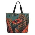 thumbnail image 3 of Fuzoiu Colorful Reptile And Leaves Print Tote Bags for Women,Shoulder Bag, Gym Tote,Top Handle Ladies Shoulder Bags for Work Beach Travel and Shopping Grocery, 3 of 9
