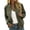 Army Green, variant on Unisex Loose Casual Zip Up Jacket with Ribbed Cuffs and Hem, Lightweight Windbreaker Punk Barn Coat Long Sleeve with Utility Pockets for Men Women Fall Travel Motorcycle Outdoor Black